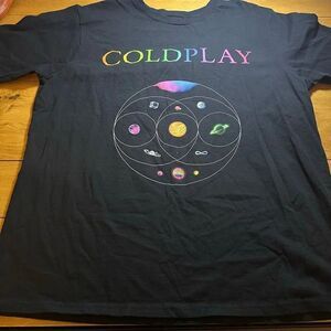 Coldplay music of the spheres t shirt black 2xl